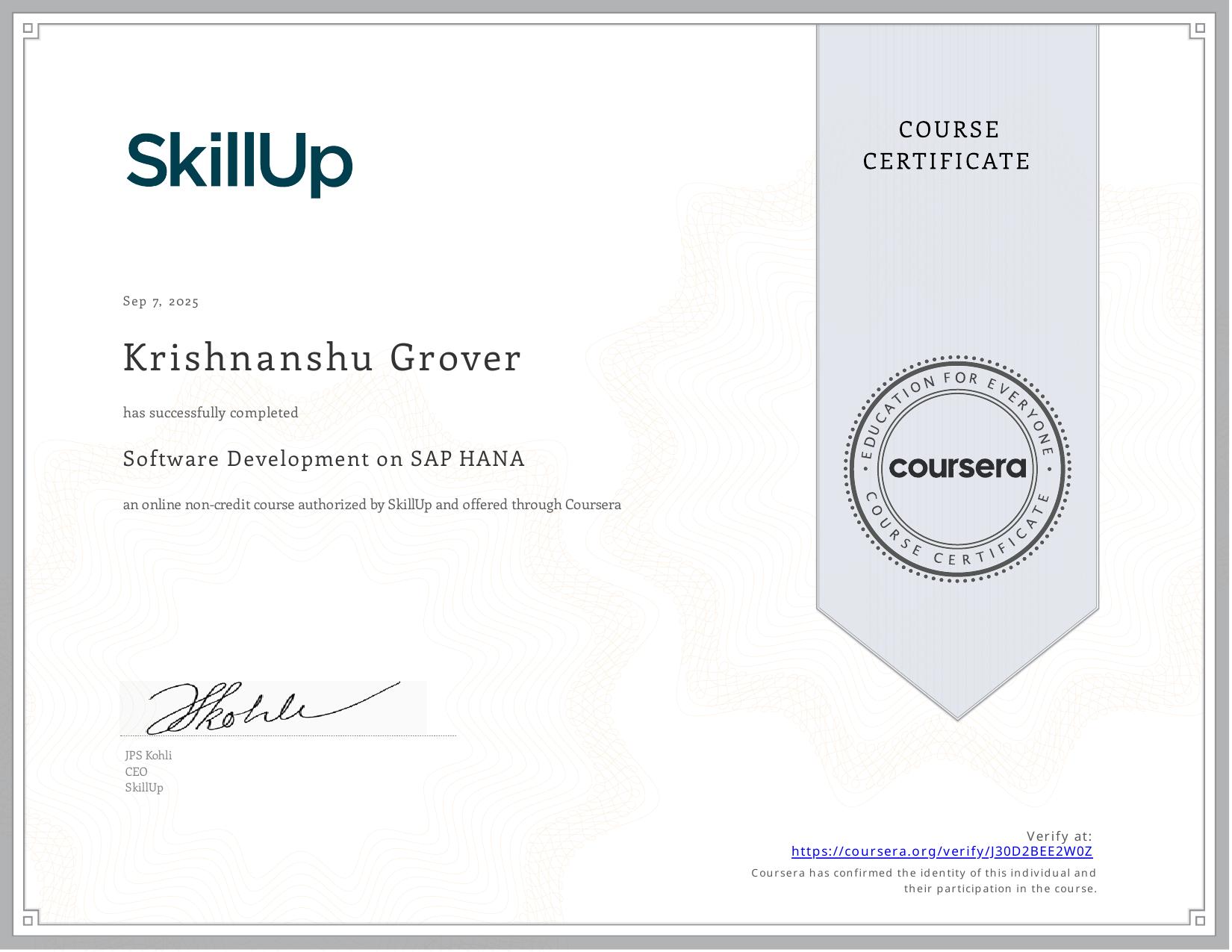 SAP HANA Development